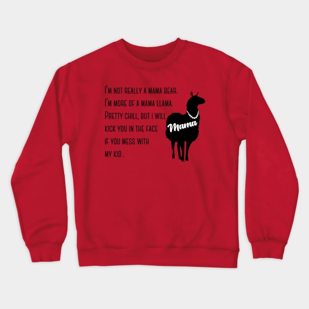 Mama Llama-One Kid Crewneck Sweatshirt by Sketch_Freelance_Graphic_Design